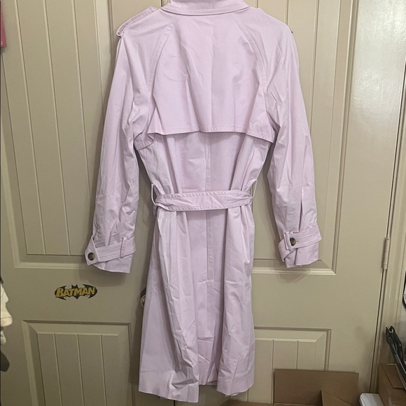 Ann Taylor Light Pink Double-Breasted Large Trench with Belt NWT - Picture 5 of 8